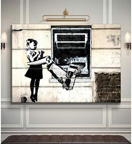 Resim Banksy Cash Machine - Para Çekme Makinası Kanvas Tablo -60 x 80 Cm 