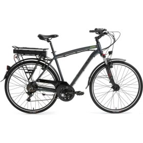 Resim Bisan Comet 28'' 21V Vb Elektrikli Şehir Bisikleti Parlak Gri 52CM 