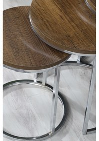 Resim Faymend 3lü Lüx C Zigon Sehpa Gümüş Barok Gümüş Barok 