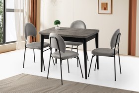 Resim PURE MASA, RETRO GÜMÜŞ, 100X65 