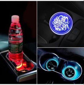 Resim Araba Akrilikolorful Usb Şarj Cihazı Su Kupası Oluk Led Atmosfer Işığı İngilizce Noel , Boyut:ingilizce Noel 1 Adet 