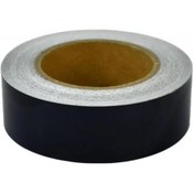 Resim Parlak Siyah Bant Yapışkanlı Araç Çıta Direk Kaplama Folyosu 4 Cm X 4 Metre Siyah 