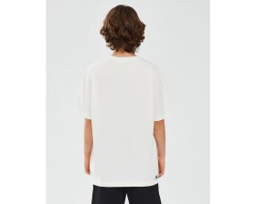Resim Skechers Graphic Tee B Short Sleeve Büyük Erkek Çocuk Beyaz Tshirt Sk241020-102 