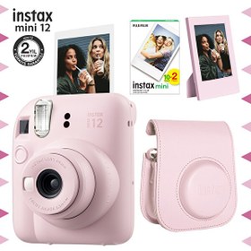 Resim Instax mini 12 Yeşil Fotoğraf Makinesi-20'li Film-Çerçeve-Kare Albüm ve Deri Kılıf Seti 