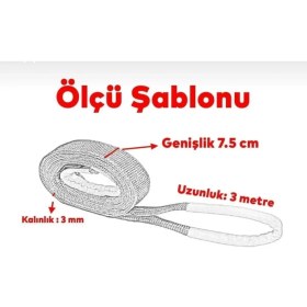 Resim Ten Lift Polyester Sapan Yük Kaldırma Sapan 3 Ton 3 Metre 