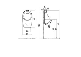 Resim Creavit Üstten Su Girişli Pisuvar TP611 