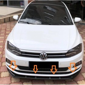 Resim Yeni Polo Ön Lip Ön Ek Ön Karlık Parlak Siyah 