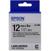 Resim Epson LK-4SBE Gümüş Üzeri Siyah 12mm 9Metre Etiket 