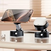 Resim For iPhone için 360° Katlanabilir Manyetik Telefon Tutucu - Şık Siyah ve Beyaz Tasarım ile Güvenli Tutuş, Seyahat, Ev, Ofis için Kompakt ve Taşınabilir - Aksesuarlar ve Kullanımı Kolay Talimatlar Dahil, Seyahat için Telefon Tutucu, Modern Aksesuar, Dayanıklı Yapı 