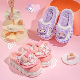 Resim Orijinal Sanrio Moda Sıcak Kurumi Bağcıklı 3D Karakterli Ayakkabı, Erkek ve Kız Çocukları İçin Topuklu, Günlük Kullanım Çok Renkli EVA Tabanlı Polar Astarlı Sonbahar/Kış 