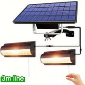 Resim Çok Yönlü Güneş Enerjili Asma Işıklar - Otomatik Açma/Kapama, Su Geçirmez, Anahtar Çekme ve 3m Kablo ile İç/Dış Mekan Kullanımı İçin - Veranda, Bahçe, Balkon İçin Mükemmel - Beyaz veya Sıcak Işık Seçin 