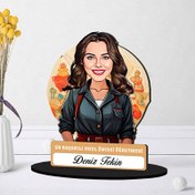 Resim Kişiye Özel Okul Öncesi Kadın Öğretmenine Hediye Karikatürlü Biblo 