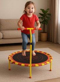 Resim 102 Cm (40 İnç) Katlanabilir Tutunmalı Trambolin - Çocuklar Ve Yetişkinler İçin Güvenli Zıplama 