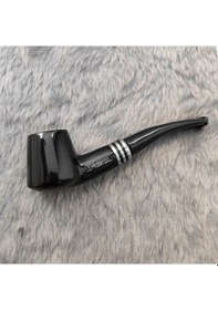 Resim Falconetti Siyah Parlak Sandalwood Ahşap Pipo Rc98 