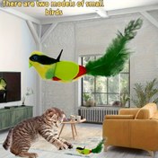 Resim Pilsiz Kedi Oyuncağı! Gerçekçi Kuş Şekli ve Yapay Tüy ile Canlı Kuş Cırıltıları. Her Irkten Bütün Kediler İçin Etkileşimli Aksesuar - Evde Avcı İçgüdüsini Ortaya Çıkarmak için Dayanılmaz, Sürükleyici Bir Macera 