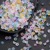 Resim 1000 adet 6mm Mat Gradyan Akrilik Çiçek Boncuklar - Canlı Şeffaf Çok Renkli Boncuk Assortisi DIY Takı Yapımı için, El Sanatları Malzemeleri | İlkbahar ve Yaz İçin Mükemmel Hediye | Çiçek Tasarım 