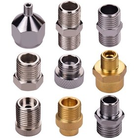 Resim Vkemall 9 Parçalı Çoklu Boyutlu Airbrush Adaptör Seti - Badger Ve Paasche Uyumlu 