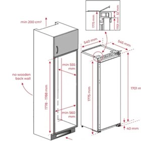 Resim Teka 113500010 - Rsf 73360 Fi Eu Ankastre Dondurucu Kabin içi 