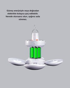 Resim Solar Güneş Enerjili Ve Usb Şarjlı 5 Atlı Led Depomıx - 21 Kamp Lambası 