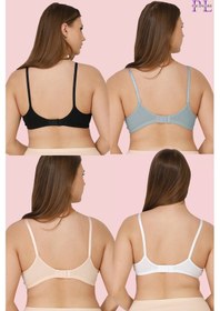 Resim Parlingerie 4lü Emzirme Sütyeni Siyah-beyaz-ten-gri 
