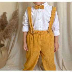 Resim Miababy Papyonlu Fitilli Üçlü Takım HARDAL 