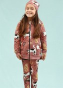 Resim Walkiddy Kedi Desenli Dijital Baskılı Organik Çocuk Sweat Ceket 