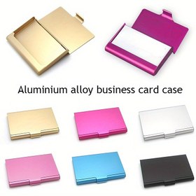 Resim Yaratıcı İş Kartı Kılıfı Alüminyum Alaşımlı Kart Tutucu Metal Kutu Kapak Kredi Erkekler İş Kartı Tutucu Kart Metal Cüzdan 