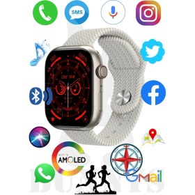 Resim Reeder P13 Blue Max Lite 2022 Uyumlu Akıllı Saat Konuşma Özellikli Watch Hk9 Pro 45MM Amoled Ekran 