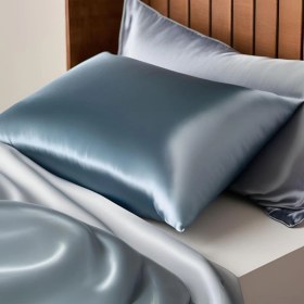 Resim Antibakteriyel Terletmeyen İpek Saten Yastık Kılıfı 2'li 50x70 Mavi Diğer 