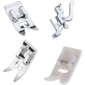 Resim Aile Dikiş Makinesi Alçak Tutuculu 5 MM 7Mm Teflon Zigzag Ayak Set 