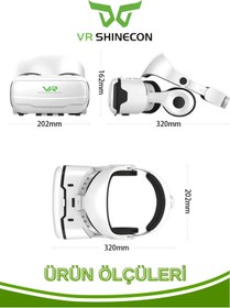 Resim Shinecon G02EF Stereo Kulaklık 3D Sanal Gerçeklik Gözlüğü 