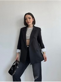 Resim Aec Prive Kadın Blazer Ceket ile Şık Kombinler - SİYAH / XL / Kadın / Kız 