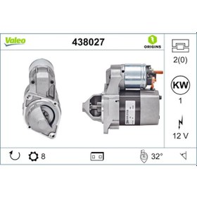 Resim VALEO 438027 Mars Motoru 12V 8 Dis 1.1 Kw Mercedes A Serisi 97-04 / B Serisi 05 (WH538569) 