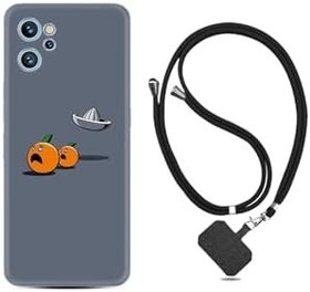 Resim kilifland Reeder S19 Max Pro ile Uyumlu Kılıf Ipli Boyun Askılı Desenli Life Silikon Orange Escape 1374 