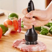 Resim 1 adet Ergonomik Saplı Ağır Hizmet Tipi Paslanmaz Çelik Et Yumuşatıcı Aracı - Mükemmel Kamp ve Ev Mutfak Kullanımı İçin, Biftek, Tavuk, Domuz ve Daha Fazlası İçin İdeal 