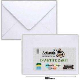 Resim Zarf 13x18 Davetiye Zarfı Beyaz 50'li 1 Paket Artlantis Beyaz Dav 