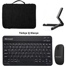 Resim Microcase Lenovo Smart Paper Zac00011tr 10.3 ''çanta Türkçe Bluetooth Klavye Mouse Stand-siyah Al8126 