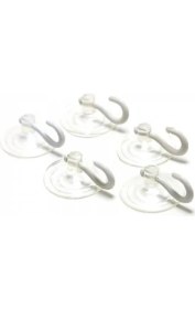 Resim Hellove Plastik Kancalı 40 mm 10 Adet Şeffaf Vantuz Askı 