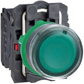 Resim Schneider XB5AW3365 22 mm ışıklı Yeşil Buton 1 Na 1 Nk 220 v 