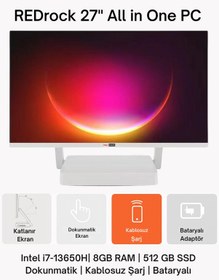 Resim Redrock Highline FD713658R51N27P i7-13650HX 8 GB 512 GB 27" Free Dos AIO Masaüstü Bilgisayar 