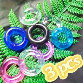 Resim 3 Adet Yüksek Kaliteli Silikon Erkeğe Özel Halka, Rahat ve Dayanıklı, Çift Taraflı Şeritli Dizayn, Pürüzsöz Parlak Görünüm - Spor Salona Ofise Partilere Uygun, İşlevsel Aksesuar 