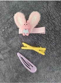 Resim Tavşan Toka Bebek Saç Klipsli Pens Toka Sevimli Çocuklar Kız Saç 