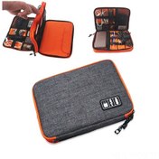 Resim Neevoyu Küçük Gri Dijital Çantası - İpad Uyumlu, Telefon, Veri Kablosu, Disk, Usb, Sd Kart İçin Depolama Çantası 24x16.5x3.5cm / 28x20x3.5cm 
