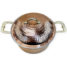 Resim Dövme Bakır Dik Tencere 24 Cm Bakır 