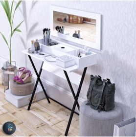 Resim dekor fim Stilvoll Makyaj Masası Beyaz 