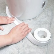 Resim 1/2 Rulo Kendinden Yapışkanlı Su Geçirmez Kir Giderici Mühürleme Bandı - Mat Bitiş, Tekrar Kullanılabilir, Banyo, Mutfak, Duş, Tuvalet ve Duvar Köşeleri için İdeal - Temizlik Gereksinimleri, Banyo Mühürleme Bandı | Modern Banyo Aksesuarı | Tekrar Kullanılabilir Mühürleme 