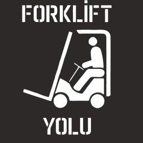 Resim İsg Tabelam 60x60cm/kompozit/Forklift Yolu Boyama Şablonu 