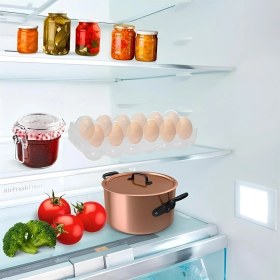 Resim 12LI Şeffaf Kapaklı Kilitli Yumurta Saklama Kabı Kutusu Aparatı 