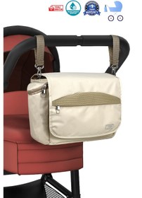 Resim Stylo Stroller Bag Bebek Arabası ve Omuz Çantası X Pro Termos Bölümlü Bej 