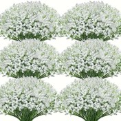 Resim 300 adet Şık Yapay Gypsophila Buketi - Düğünler, Tatiller ve Ev Dekorasyonu için Gerçekçi Beyaz Plastik Çiçekler - Masa Ayarları, Ofis ve Açık Bahçeler için Mükemmel - Konteyner Dahil Değildir, Çiçek Süslemeleri 